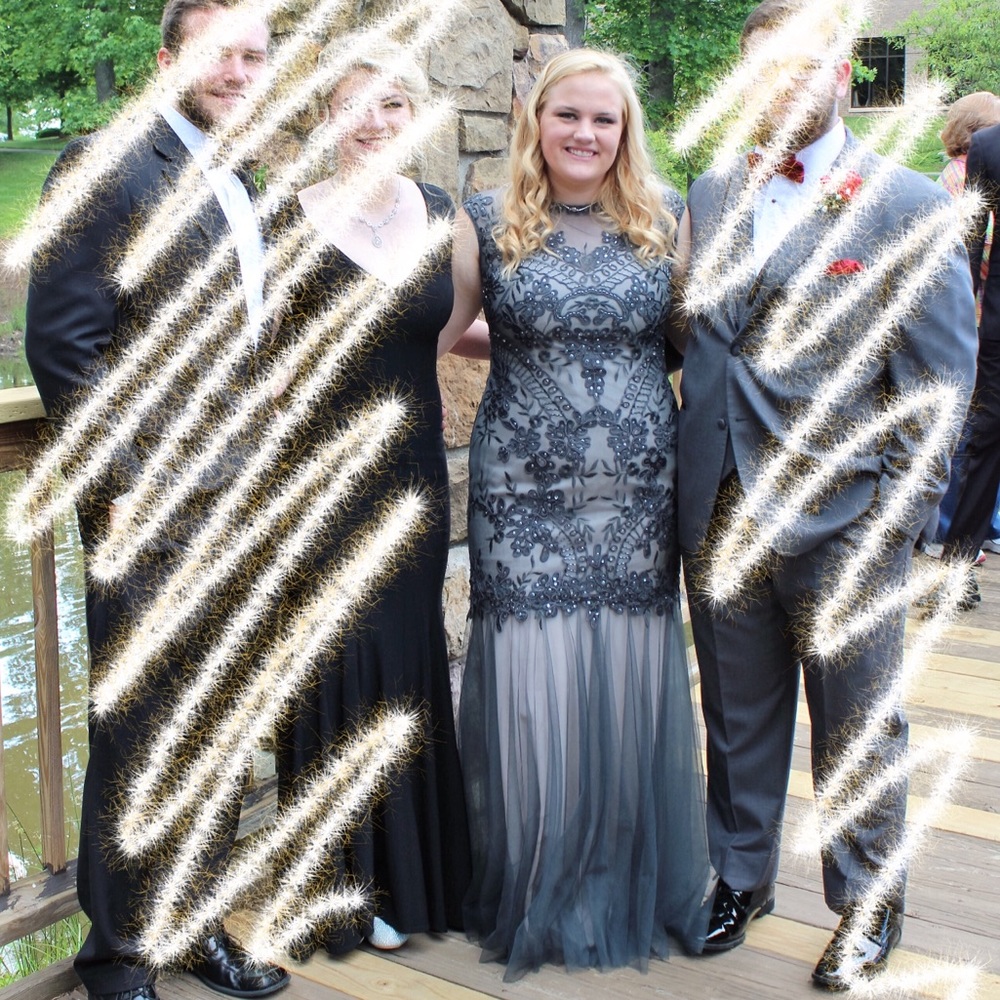 Cachet Grey Prom Dress